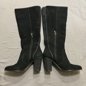Vince Camuto black suede boots.